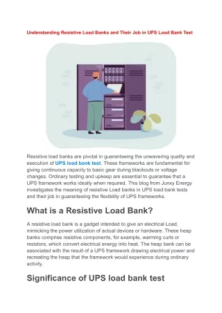 Understanding Resistive Load Banks and Their Job in UPS Load Bank Test