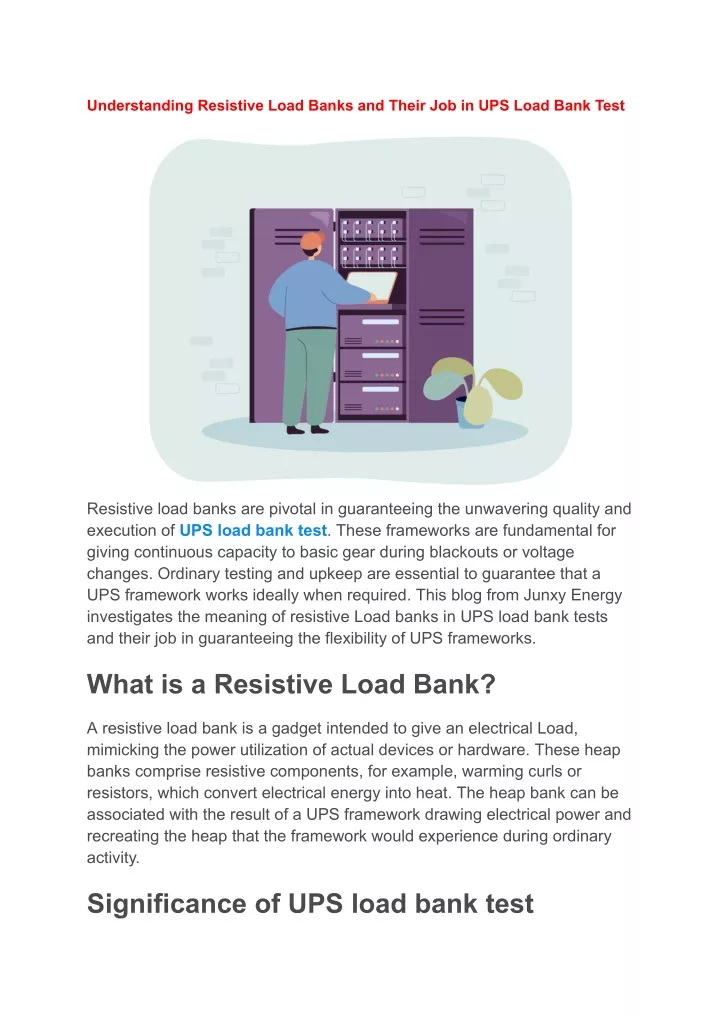 understanding resistive load banks and their