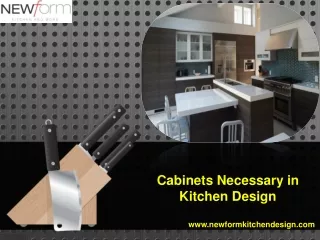 Cabinets Necessary in Kitchen Design