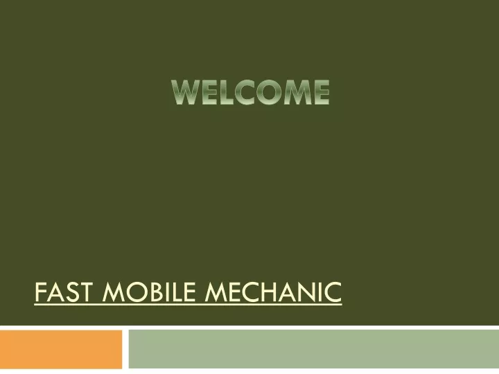 fast mobile mechanic