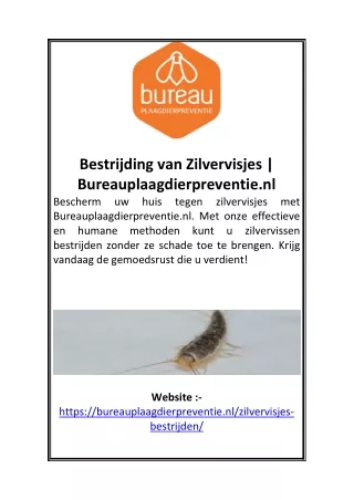 Bestrijding van Zilvervisjes | Bureauplaagdierpreventie.nl