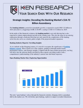 Decoding the Banking Market's $14.72 Billion Ascendancy