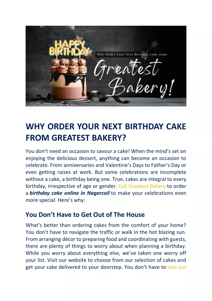 why order your next birthday cake from greatest