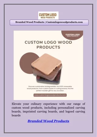 Branded Wood Products | Customlogowoodproducts.com