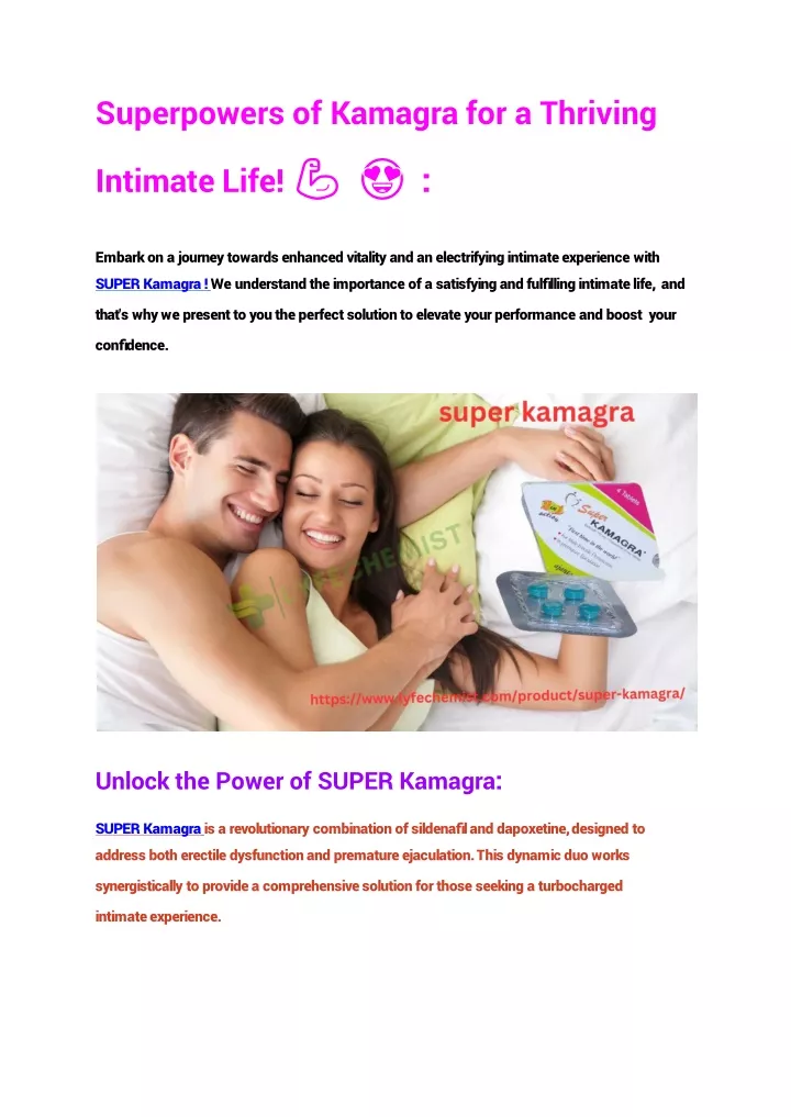 superpowers of kamagra for a thriving intimate life