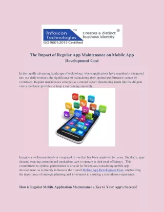 The Impact of Regular App Maintenance on Mobile App Development Cost