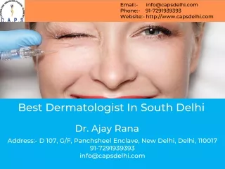 Best Dermatologist in South Delhi