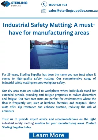 Industrial Safety Matting A must-have for manufacturing areas (1)