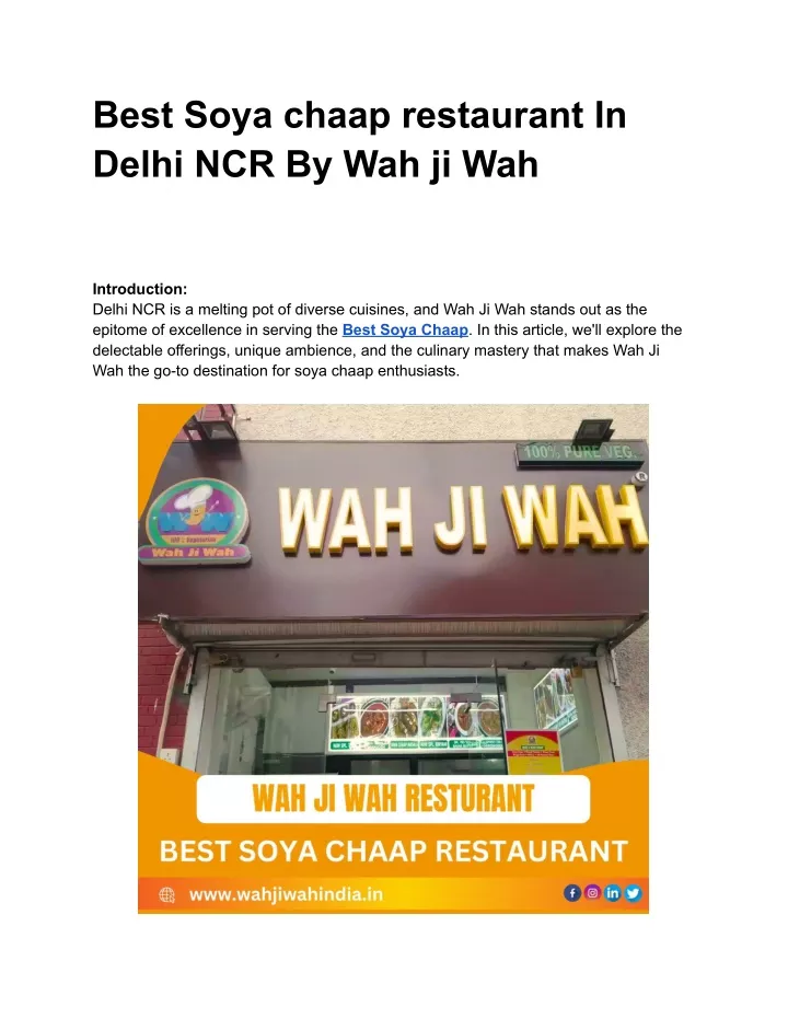 best soya chaap restaurant in delhi