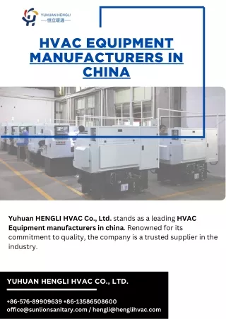HVAC Equipment manufacturers in china