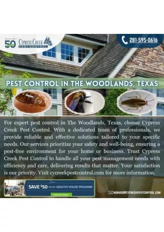 PEST CONTROL IN THE WOODLANDS, TEXAS