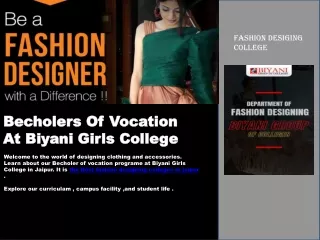 Biyani fashion college : Journey through fashion in college