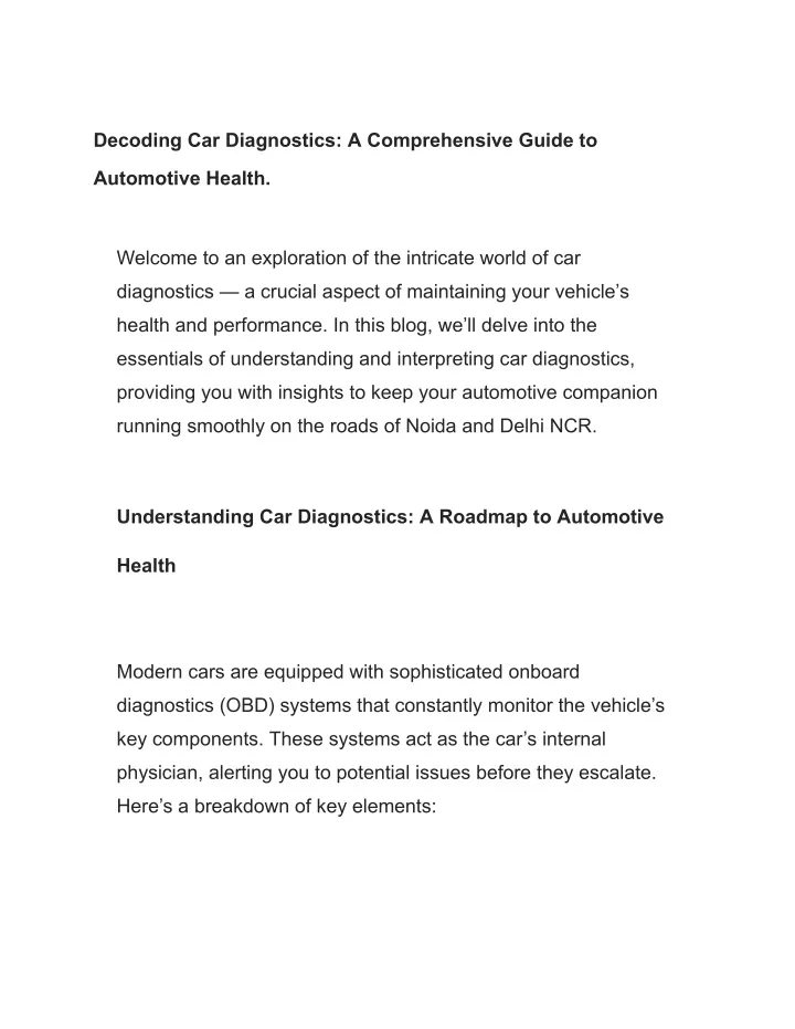decoding car diagnostics a comprehensive guide to