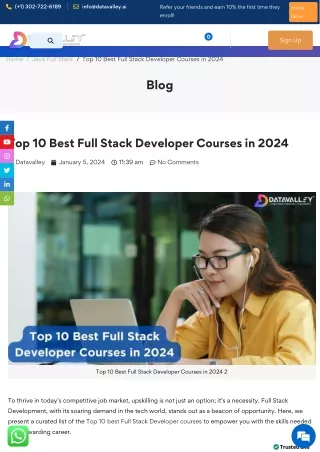 Top 10 Best Full Stack Developer Courses In 2024