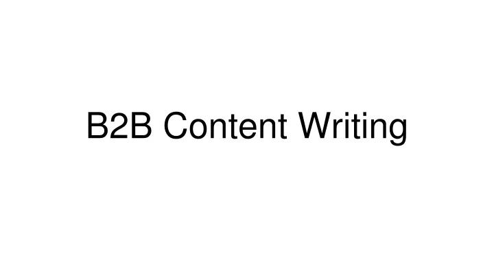 b2b content writing