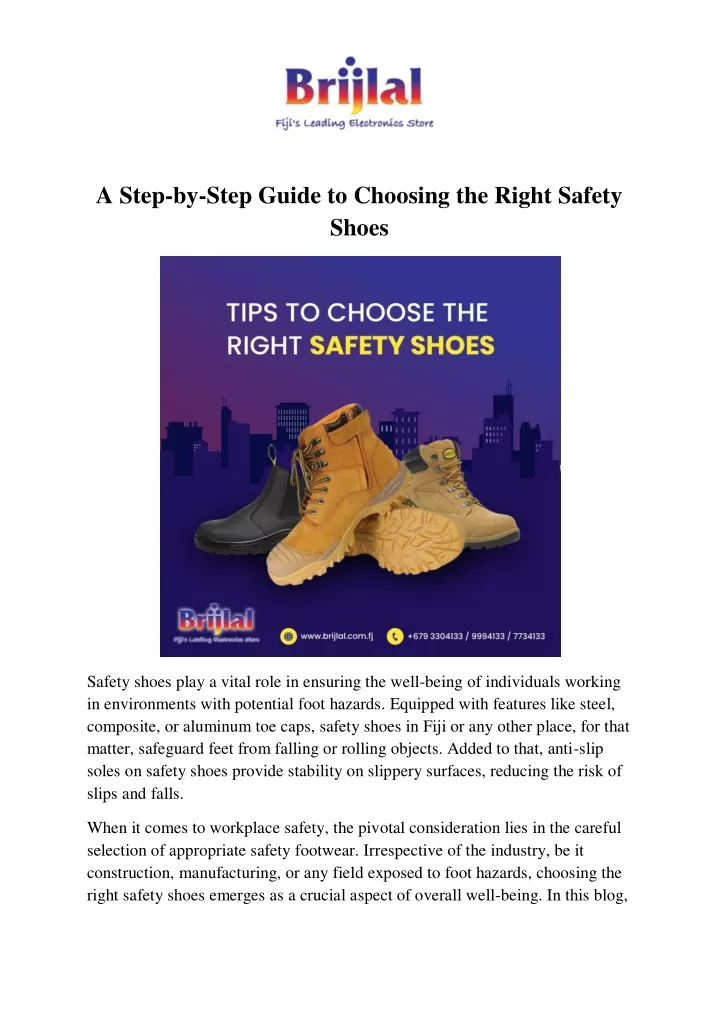 a step by step guide to choosing the right safety