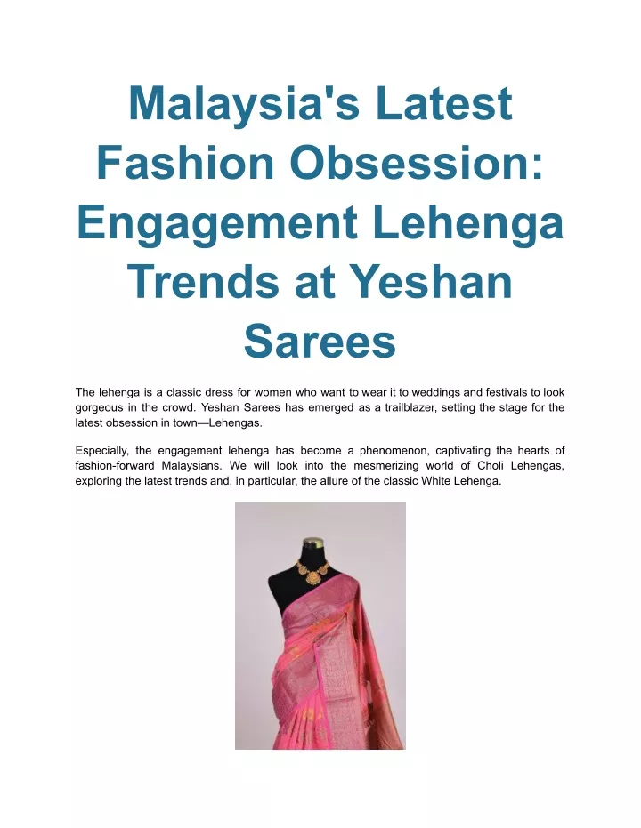 malaysia s latest fashion obsession engagement
