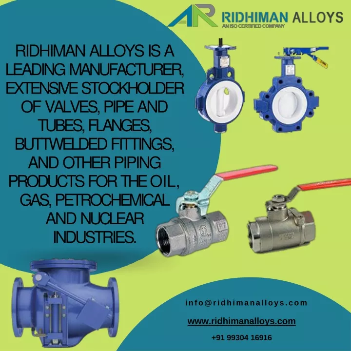 ridhiman alloys is a leading manufacturer