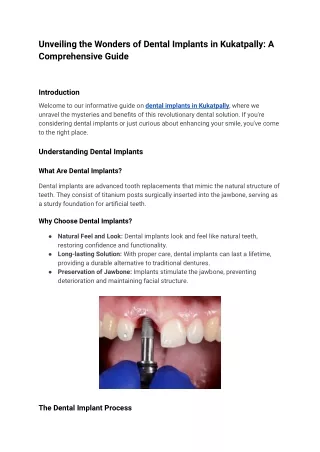 dental implants in kukatpally