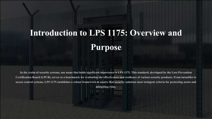 introduction to lps 1175 overview and purpose