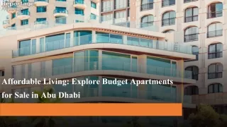 Affordable Living: Explore Budget Apartments for Sale in Abu Dhabi