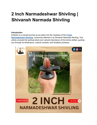 2 Inch Narmadeshwar Shivling | Shivansh Narmada Shivling