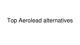 Top Aerolead alternatives