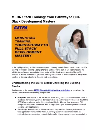 mern stack training your pathway to full stack