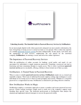unlocking security the essential guide