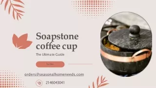 Soapstone coffee cup