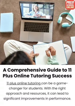 A Comprehensive Guide to 11 Plus Online Tutoring Success