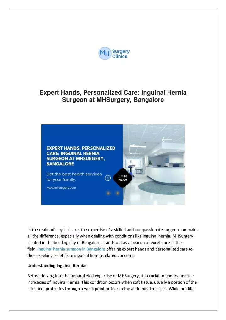 expert hands personalized care inguinal hernia