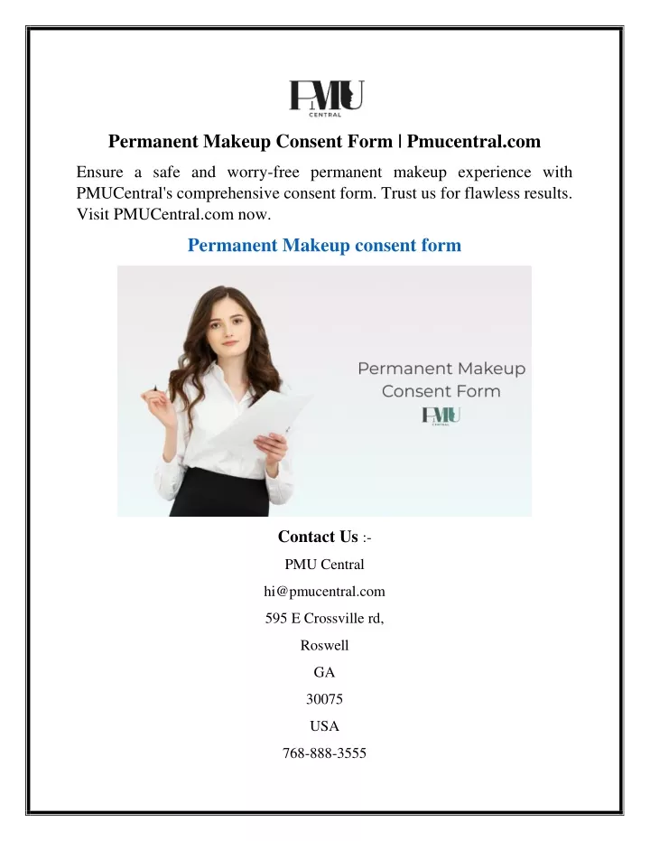 permanent makeup consent form pmucentral com