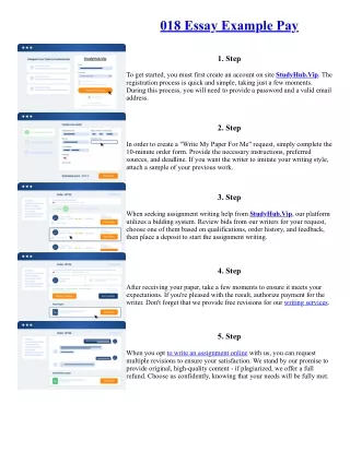 018 Essay Example Pay