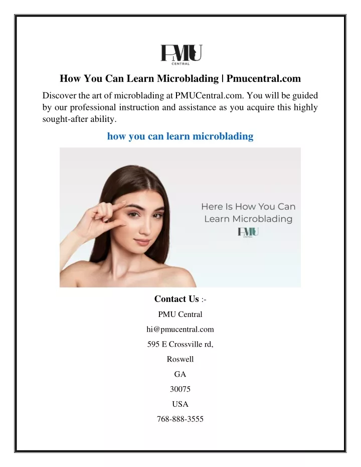 how you can learn microblading pmucentral com