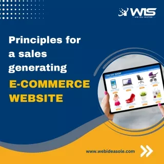 Principles for a sales-generating E-commerce website