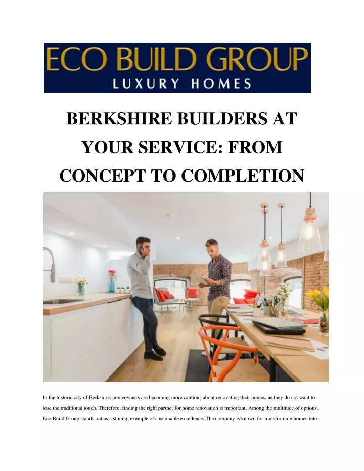 berkshire builders at your service from concept