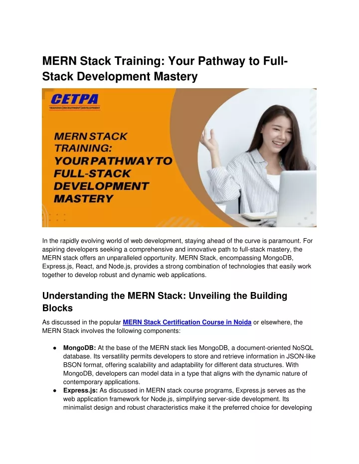mern stack training your pathway to full stack