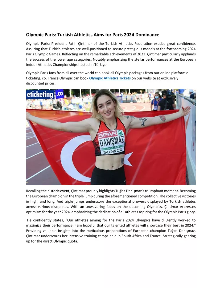 olympic paris turkish athletics aims for paris