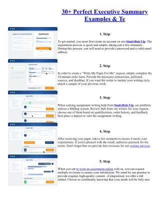 30  Perfect Executive Summary Examples & Te