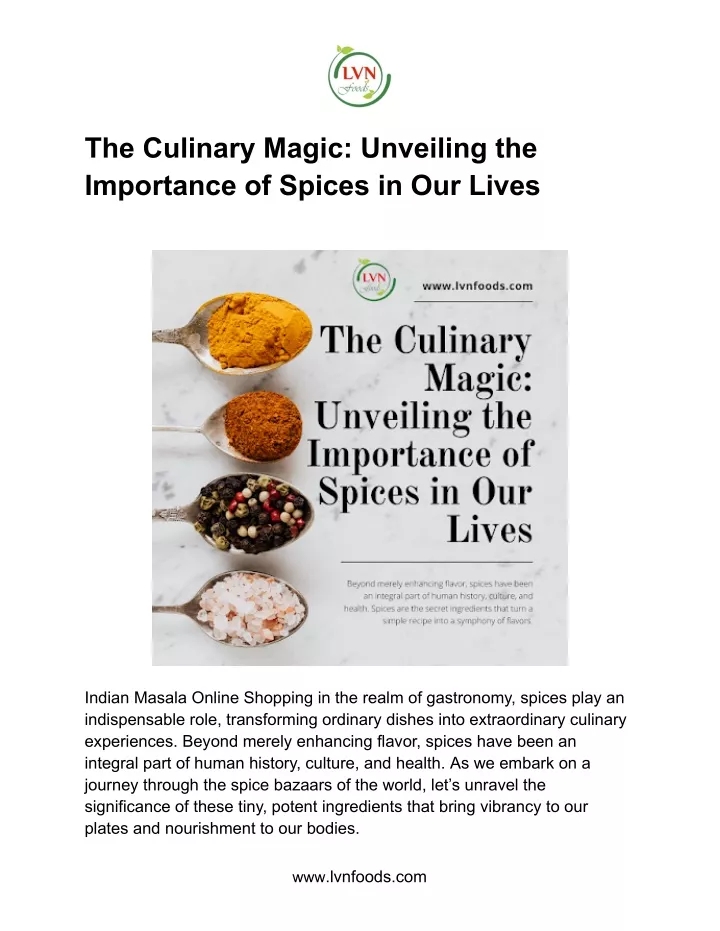 the culinary magic unveiling the importance