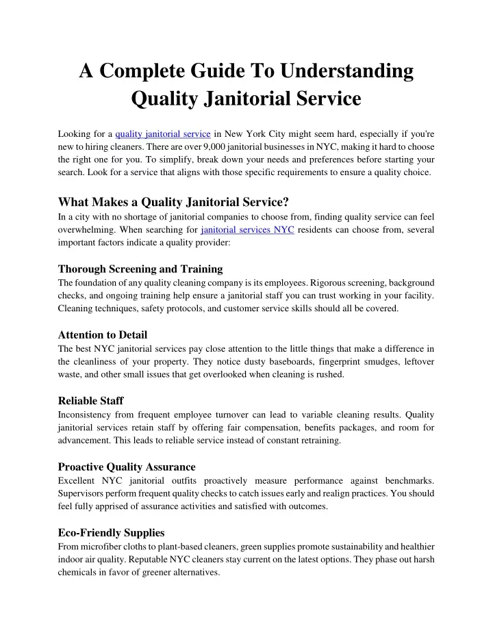 a complete guide to understanding quality