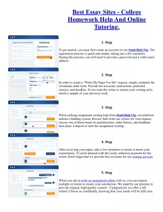 Best Essay Sites - College Homework Help And Online Tutoring.