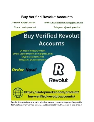 Buy Verified Revolut Accounts