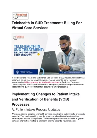 telehealth in sud treatment billing for virtual