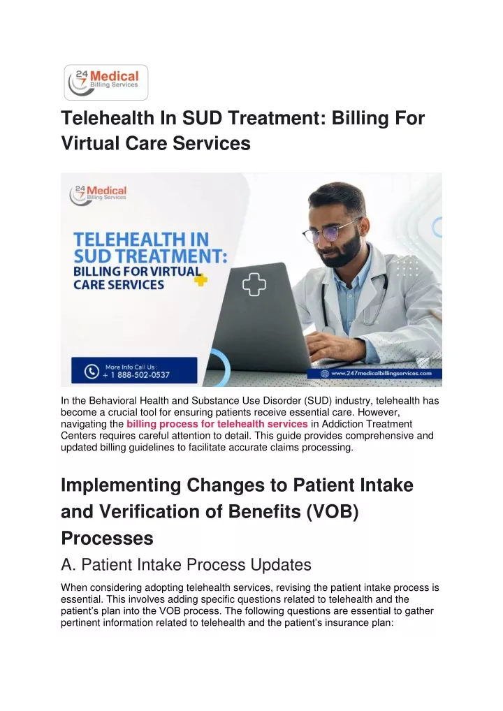 telehealth in sud treatment billing for virtual