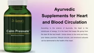 Ayurvedic Supplements for Heart and Optimal Blood Circulation