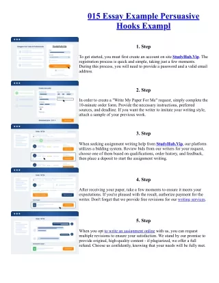 015 Essay Example Persuasive Hooks Exampl