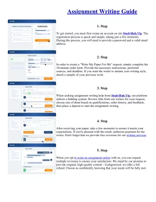 Assignment Writing Guide