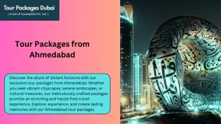 Tour Packages from Ahmedabad